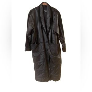 Marco Morani Leather Vintage Trench Coat